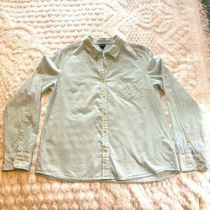 Patagonia ladies blue check button shirt size 14